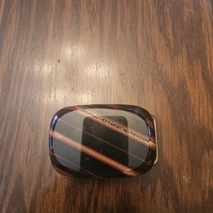 Vintage Lucite/ Acrylic Eed, Black & Gold Belt Buckle 1970s 3.5"×2 1/8"×1/2"